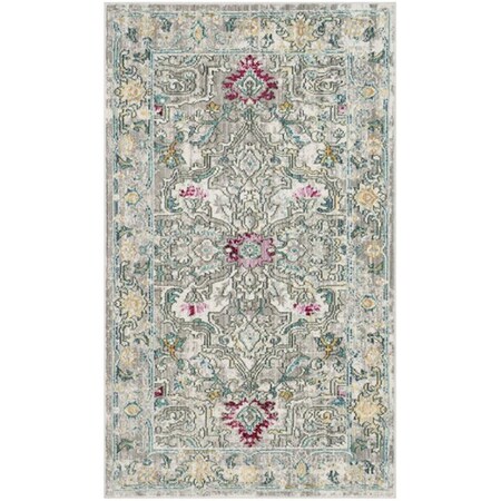 Safavieh 3 x 5 ft. Mystique Power Loomed Small Rectangle Area Rug, Grey and Multi MYS922R-3